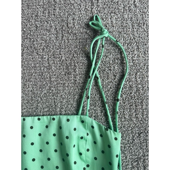 Zara Polka Dot Crop Top Mint Green Size S - Picture 7 of 12